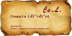 Csepela Lóránt névjegykártya